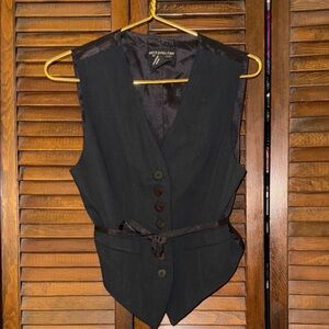 Metropolitan Button-Up Vest with Belt